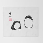 Matsumoto Hoji Frogs  Throw Blanket Gallery Image 2