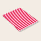 Retro, Beach, Colorful Stripes, Pink and Red Notebook Gallery Image 2