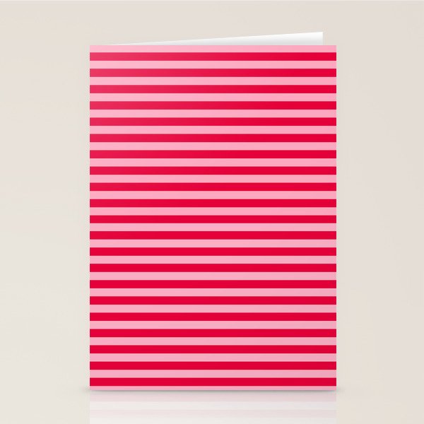 Retro, Beach, Colorful Stripes, Pink and Red Stationery Card Gallery Image 2
