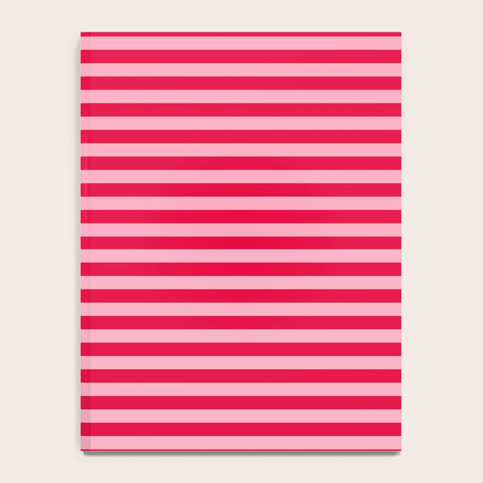 Retro, Beach, Colorful Stripes, Pink and Red Notebook Gallery Image 4