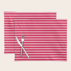 Retro, Beach, Colorful Stripes, Pink and Red Placemat Gallery Image 1