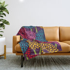 Full of Chrysanth Throw Blanket Gallery Image 1