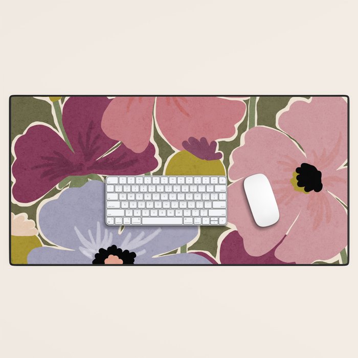 Flower Market - Opium Poppies Desk Mat Gallery Image 1