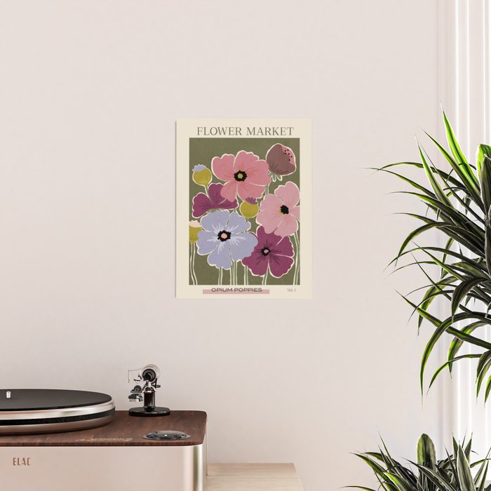 Flower Market - Opium Poppies Poster Gallery Image 2