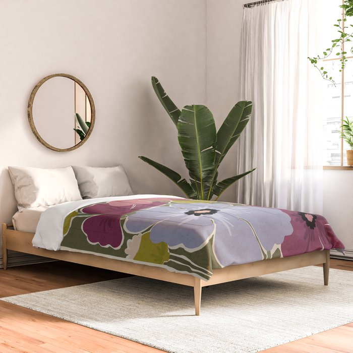 Flower Market - Opium Poppies Comforter Gallery Image 2