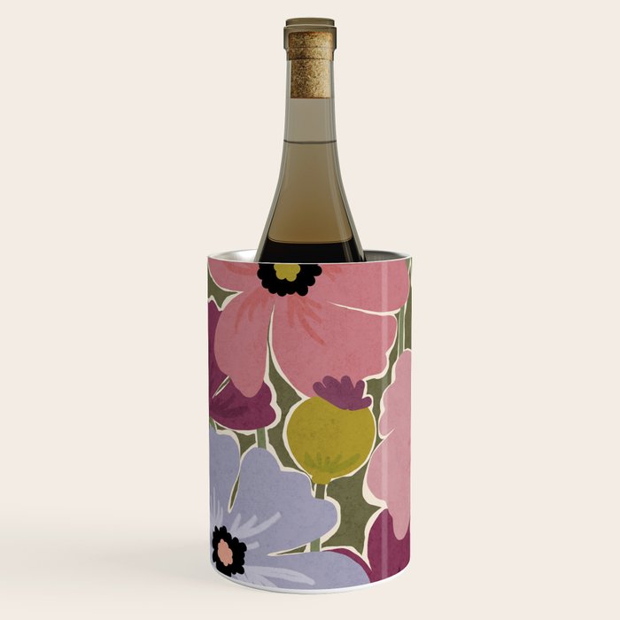 Flower Market - Opium Poppies Wine Chiller Gallery Image 1