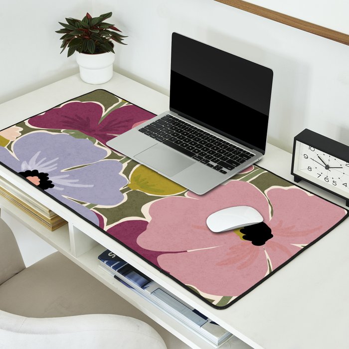 Flower Market - Opium Poppies Desk Mat Gallery Image 2