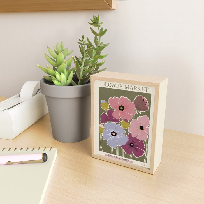 Flower Market - Opium Poppies Mini Art Print Gallery Image 2