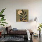 Abstract Art /Minimal Plant 40 Wood Wall Art Gallery Image 2