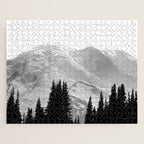 Mount Rainier Black and White Jigsaw Puzzle Gallery Image 1