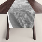 Mount Rainier Black and White Table Runner Gallery Image 1