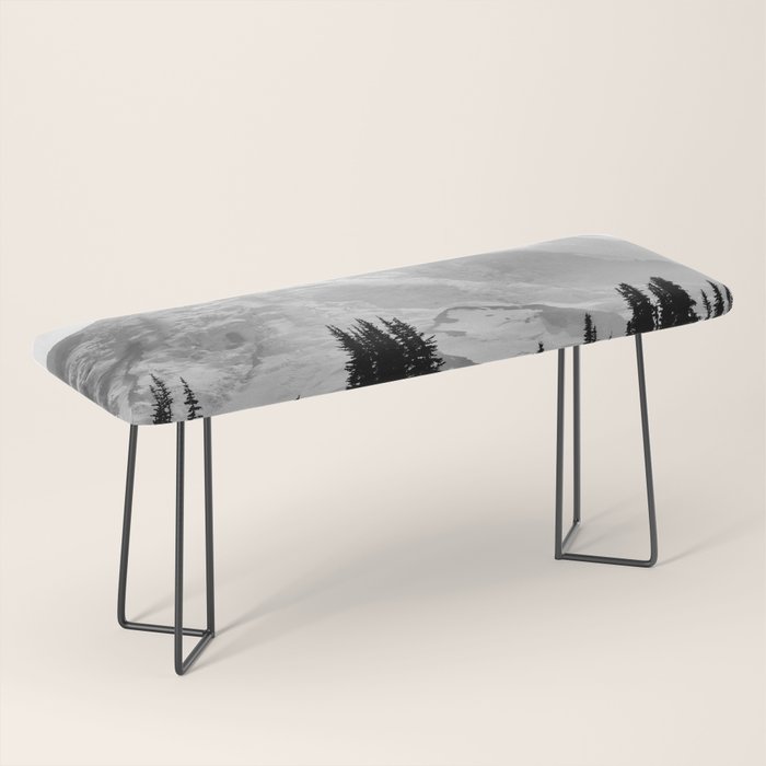 Mount Rainier Black and White Bench Gallery Image 1