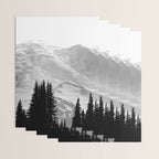 Mount Rainier Black and White Wrapping Paper Gallery Image 3