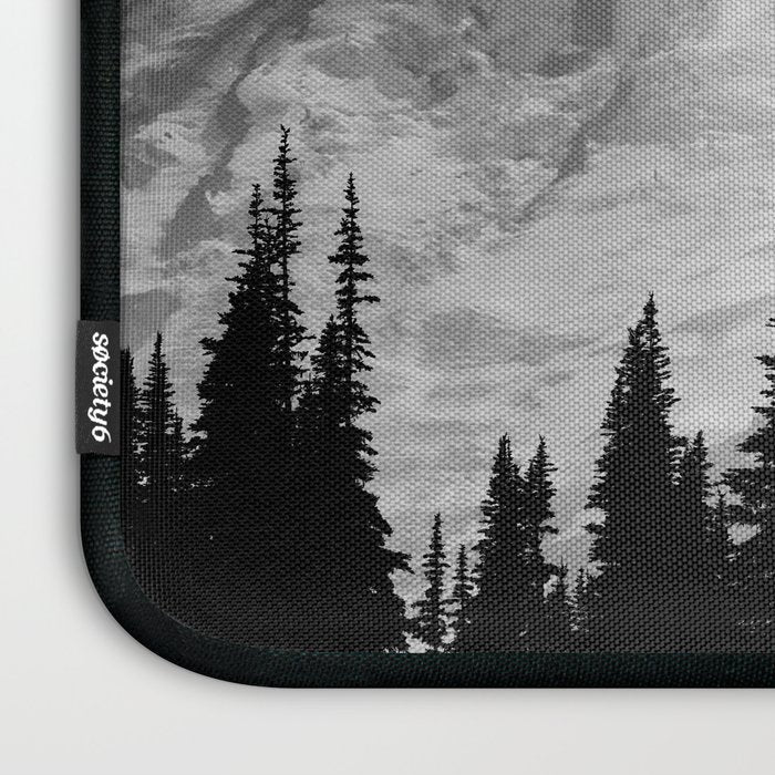 Mount Rainier Black and White Laptop Sleeve Gallery Image 3