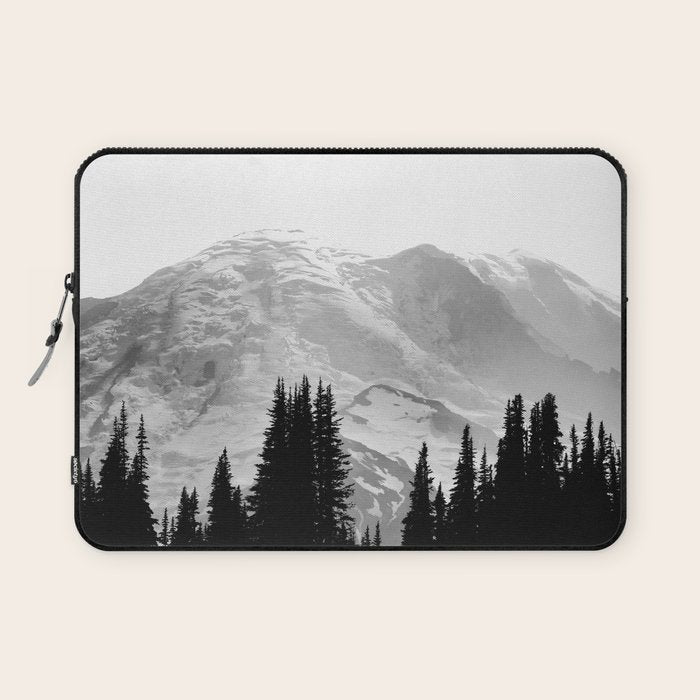 Mount Rainier Black and White Laptop Sleeve Gallery Image 1