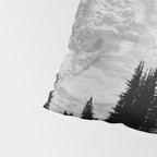 Mount Rainier Black and White Pillow Sham Gallery Image 4