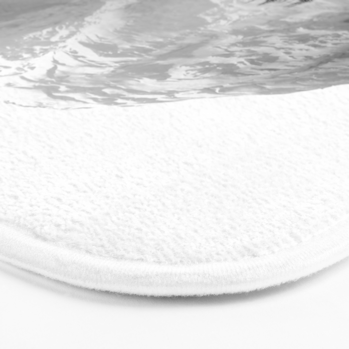 Mount Rainier Black and White Bath Mat Gallery Image 3