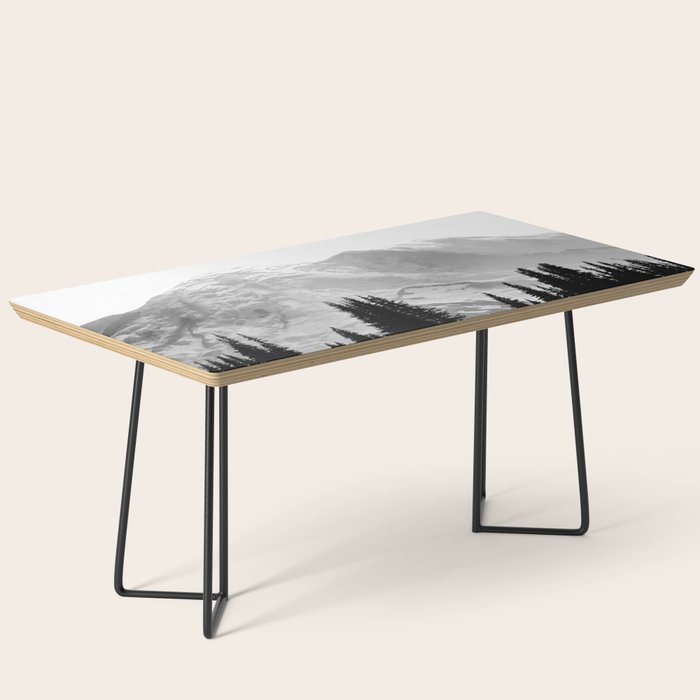 Mount Rainier Black and White Coffee Table Gallery Image 1