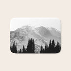 Mount Rainier Black and White Bath Mat Gallery Image 1
