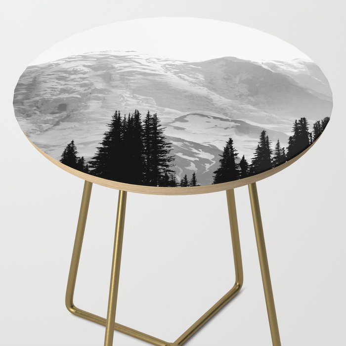 Mount Rainier Black and White Side Table Gallery Image 2