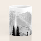 Mount Rainier Black and White Coffee Mug Gallery Image 4