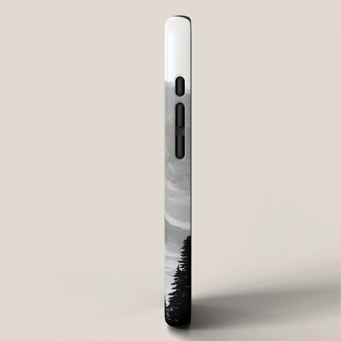 Mount Rainier Black and White iPhone Case Gallery Image 2