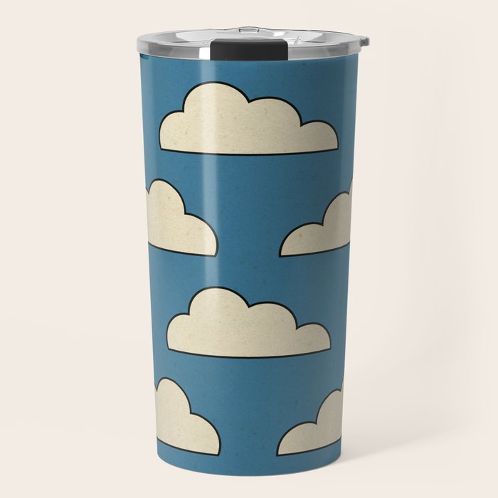 Cartoon Clouds Travel Mug Gallery Image 1