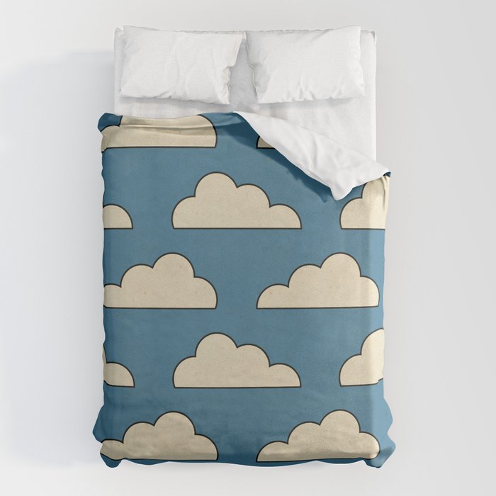 Cartoon Clouds Duvet Cover Gallery Image 1