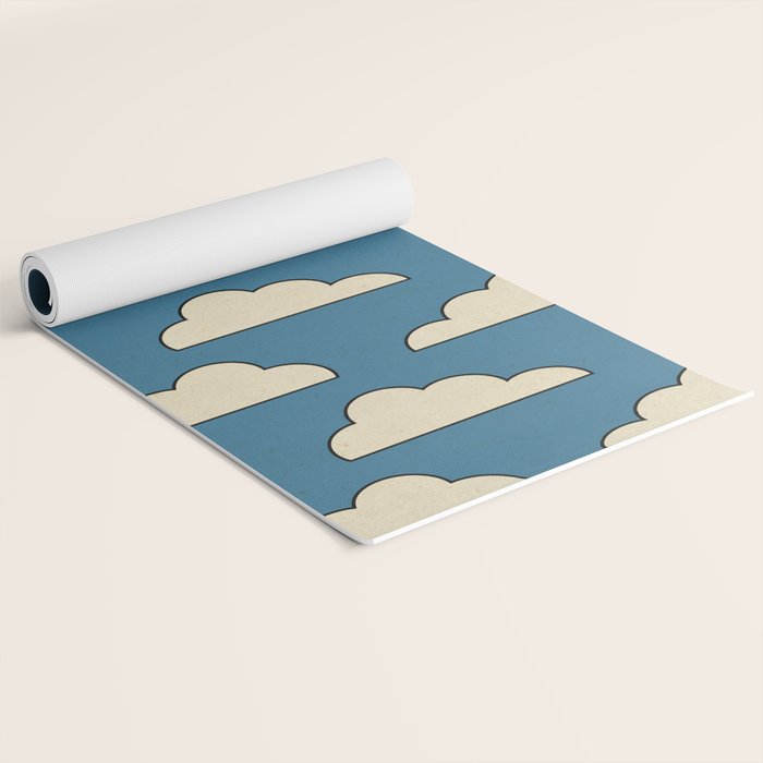 Cartoon Clouds Yoga Mat Gallery Image 2