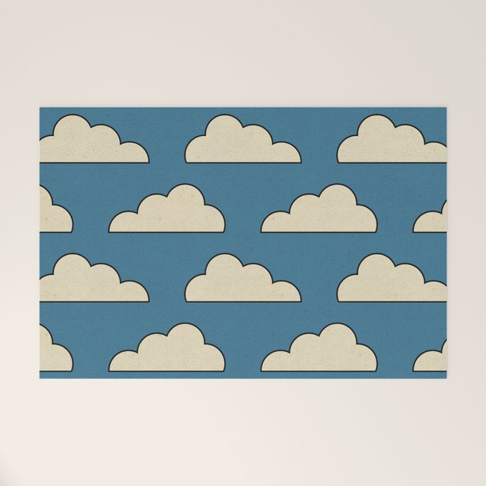 Cartoon Clouds Welcome Mat Gallery Image 1