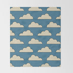 Cartoon Clouds Throw Blanket Gallery Image 2