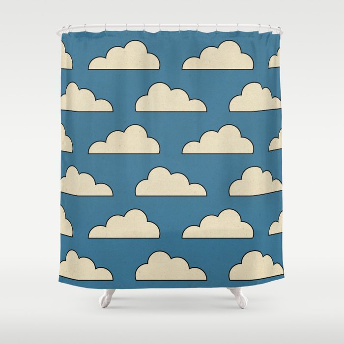 Cartoon Clouds Shower Curtain Gallery Image 1