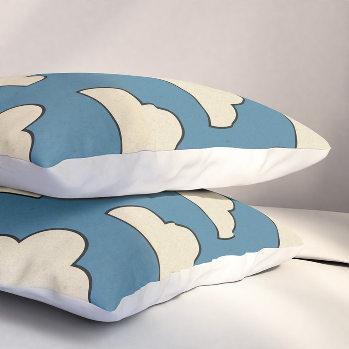 Cartoon Clouds Pillow Sham Gallery Image 3