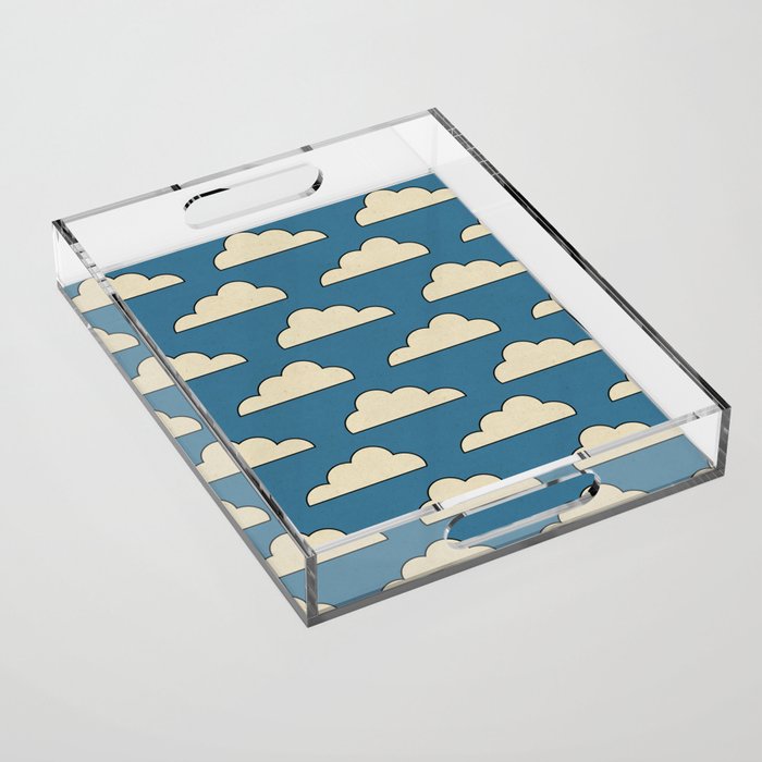 Cartoon Clouds Acrylic Tray Gallery Image 1