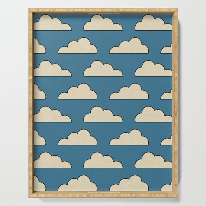 Cartoon Clouds Serving Tray Gallery Image 1