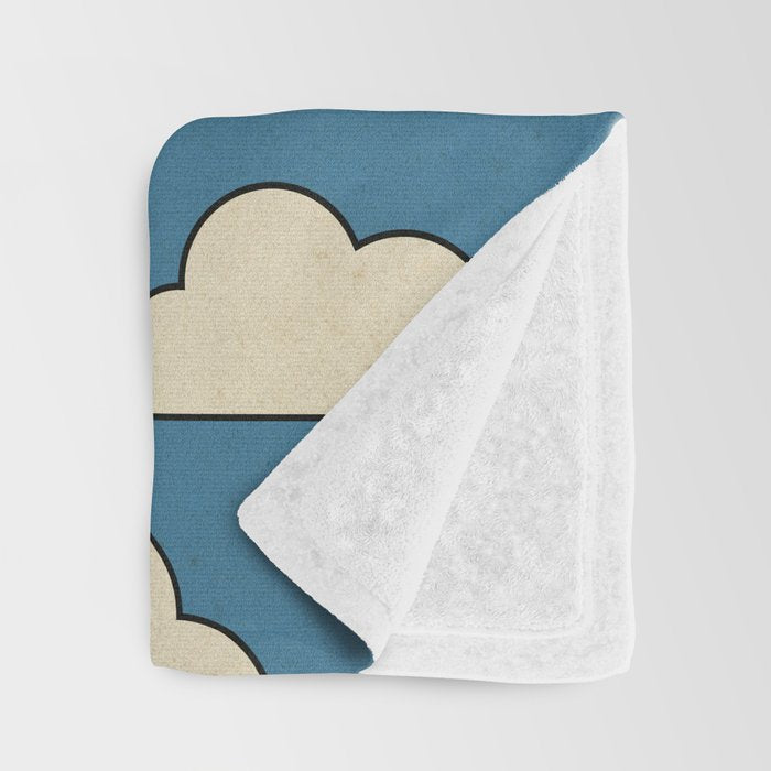 Cartoon Clouds Throw Blanket Gallery Image 3