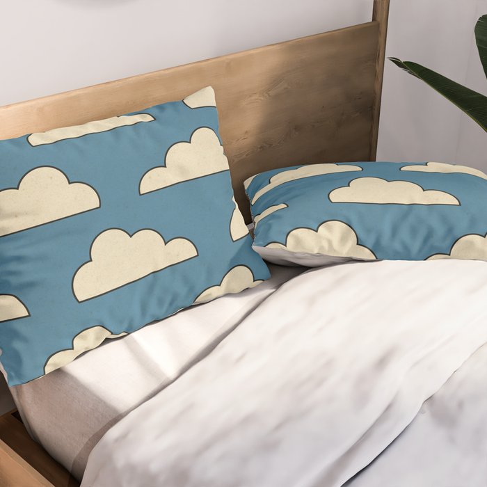Cartoon Clouds Pillow Sham Gallery Image 2