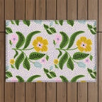 Retro Groovy Flower  Outdoor Rug Gallery Image 1
