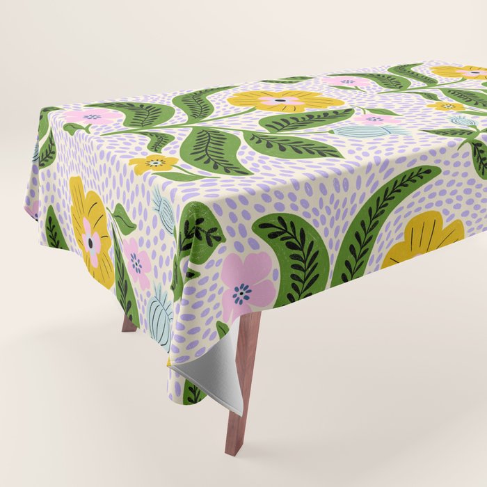 Retro Groovy Flower  Tablecloth Gallery Image 1