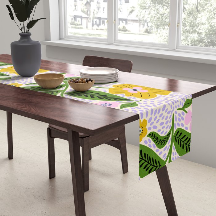 Retro Groovy Flower  Table Runner Gallery Image 2