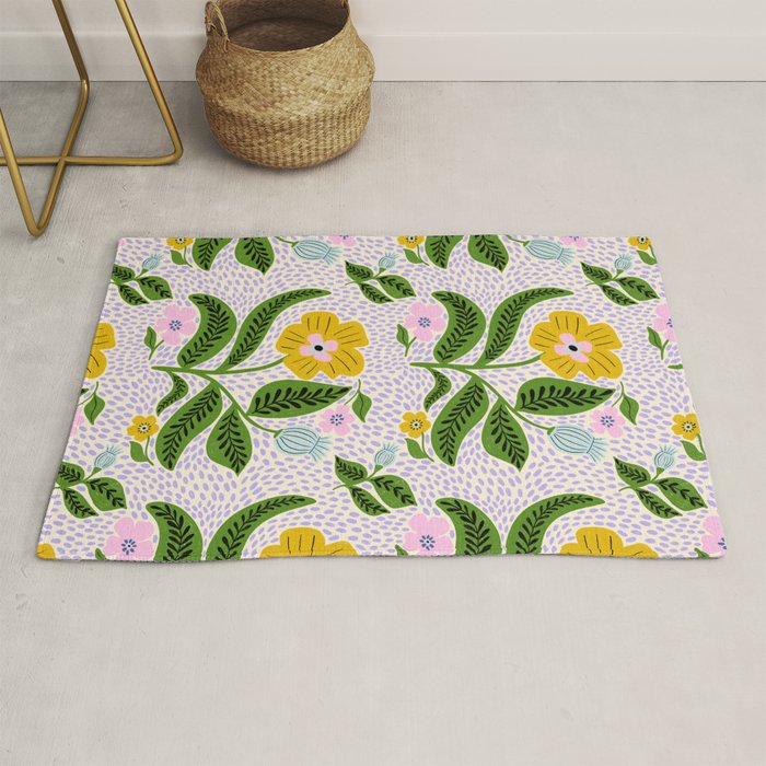 Retro Groovy Flower  Rug Gallery Image 1
