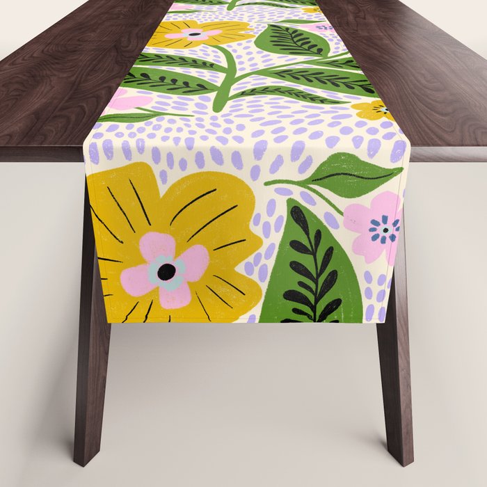 Retro Groovy Flower  Table Runner Gallery Image 1