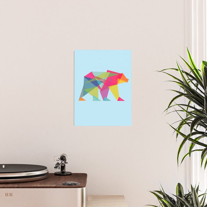 Fractal Bear - neon colorways Poster Gallery Image 2