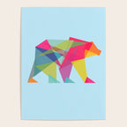 Fractal Bear - neon colorways Poster Gallery Image 4