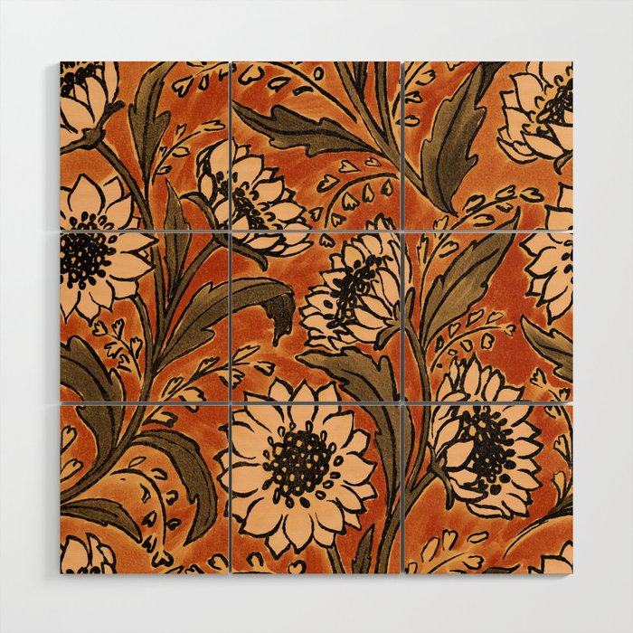 Sunflowers - Rust Wood Wall Art Gallery Image 1