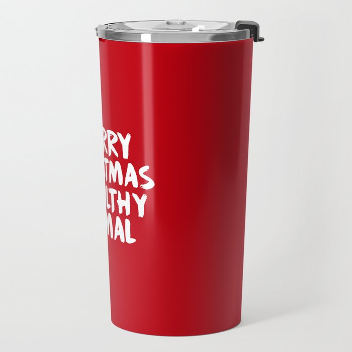 Merry Christmas Ya Filthy Animal, Funny, Saying Travel Mug Gallery Image 2