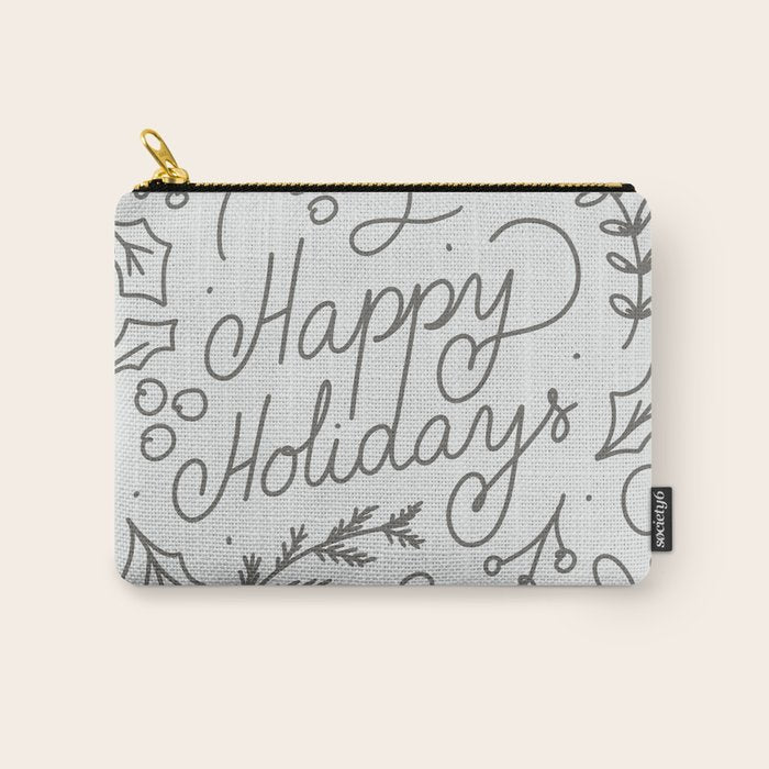 Happy Holidays Carry All Pouch Gallery Image 1