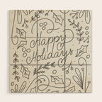 Happy Holidays Wood Wall Art Gallery Image 1