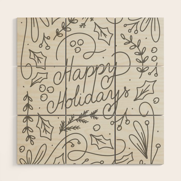 Happy Holidays Wood Wall Art Gallery Image 1