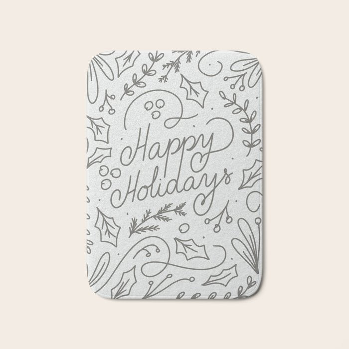 Happy Holidays Bath Mat Gallery Image 1